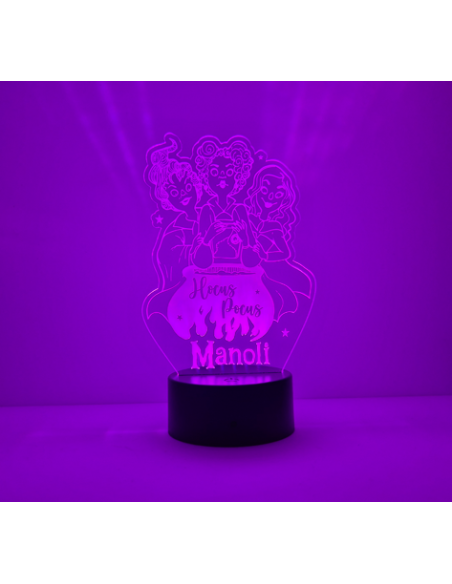 Lámpara LED Personalizada – Hocus Pocus