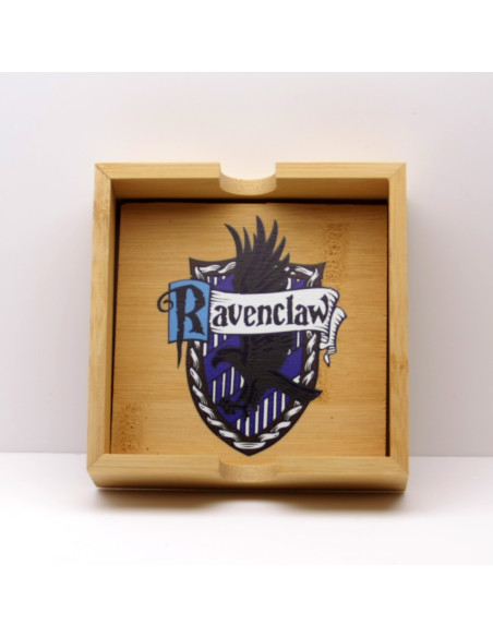 Posavasos Bambú Hogwarts con Caja Grabada