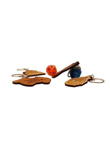 Llavero Rol Personalizable en Madera
