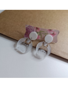 Pendientes Totoro White 2