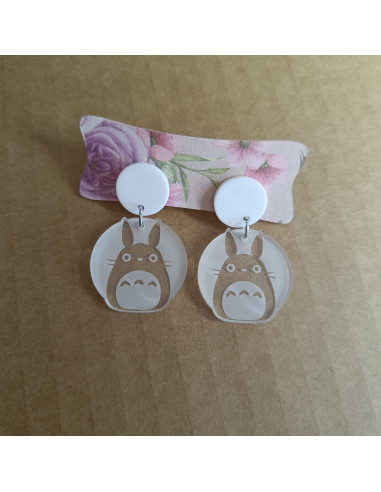 Pendientes Totoro White