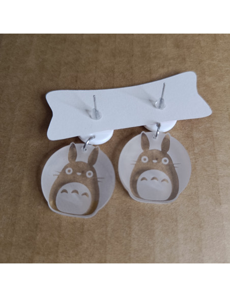 Pendientes Totoro White